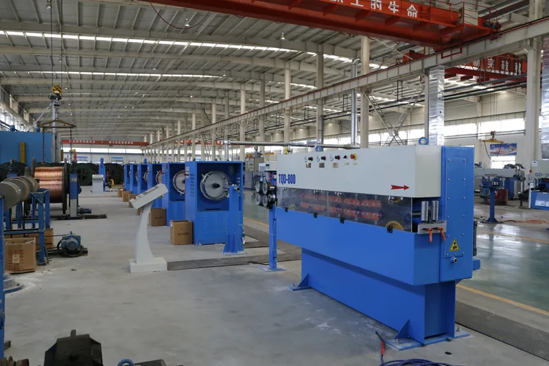 Row of TQD-800 machines on the cable production floor