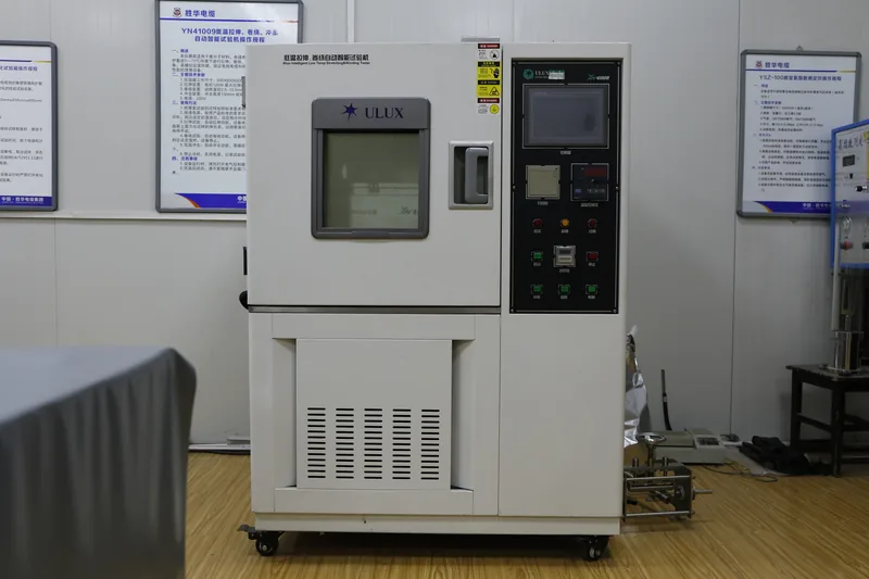 Temperature and humidity test chamber in the cable testing laboratory